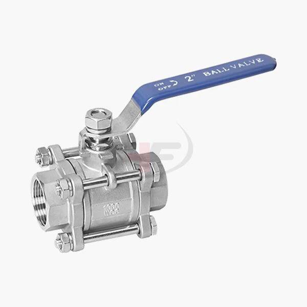 স্টেইনলেস স্টীল 3pc থ্রেড বল ভালভ